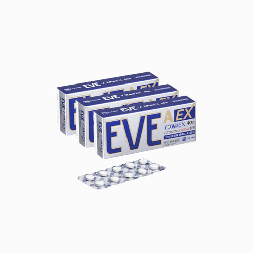[SSP] EVE A EX, 이브 A EX 40정, 3개 세트, 두통, 생리통, 치통 일본 대표 종합진통제